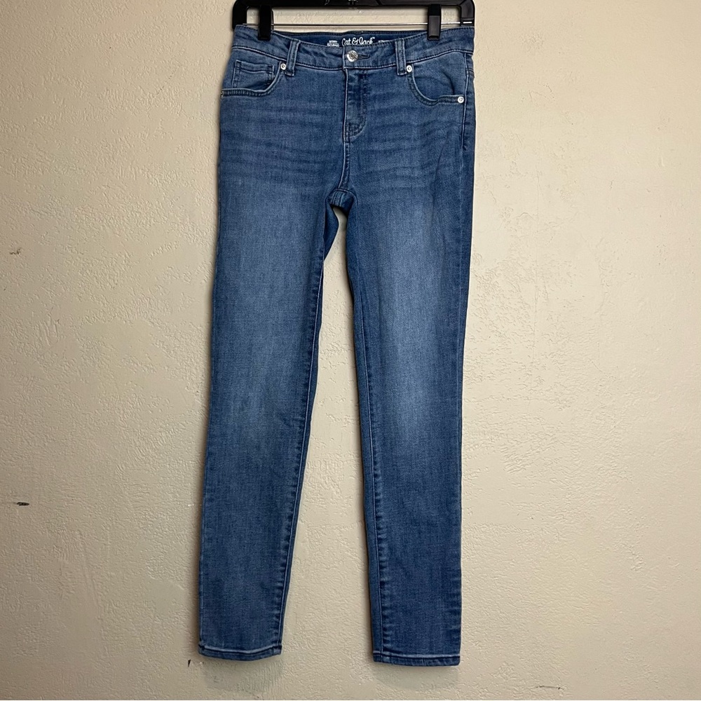 5/$25 Cat & jack girl skinny ultimate‎ stretch mid rise jeans size 16